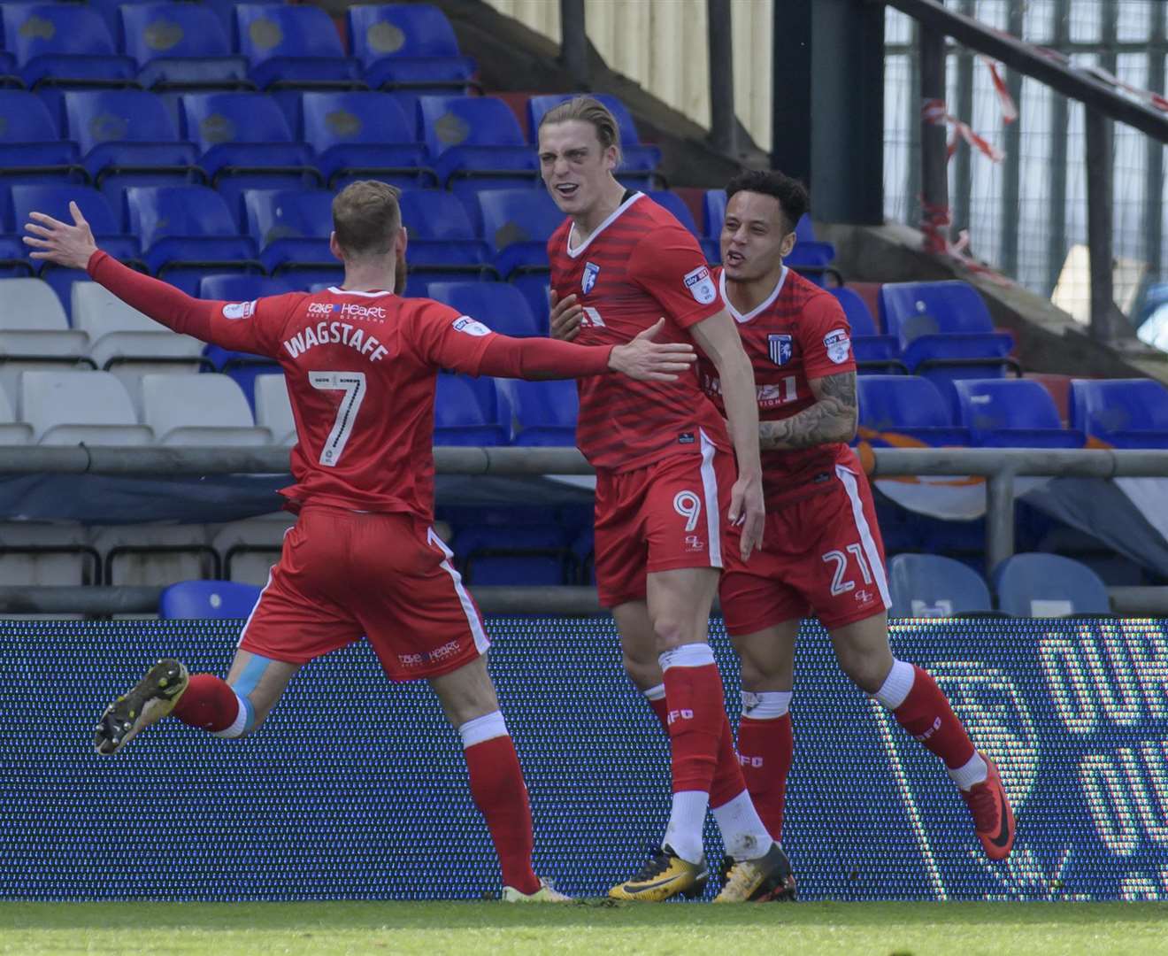 Tom Eaves scored his 15th goal of the season against Oldham Picture: Andy Payton