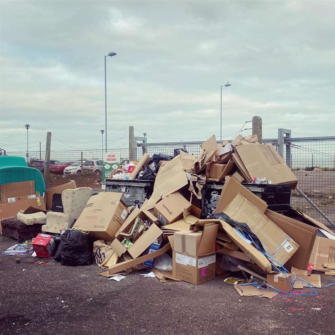 Huge piles of waste in Cliftonville. Picture: Friends of Cliftonville Coastline