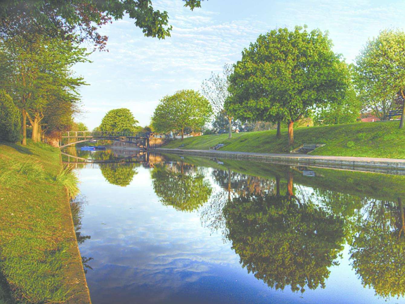 The pram rolled into the The Royal Military Canal in Hythe