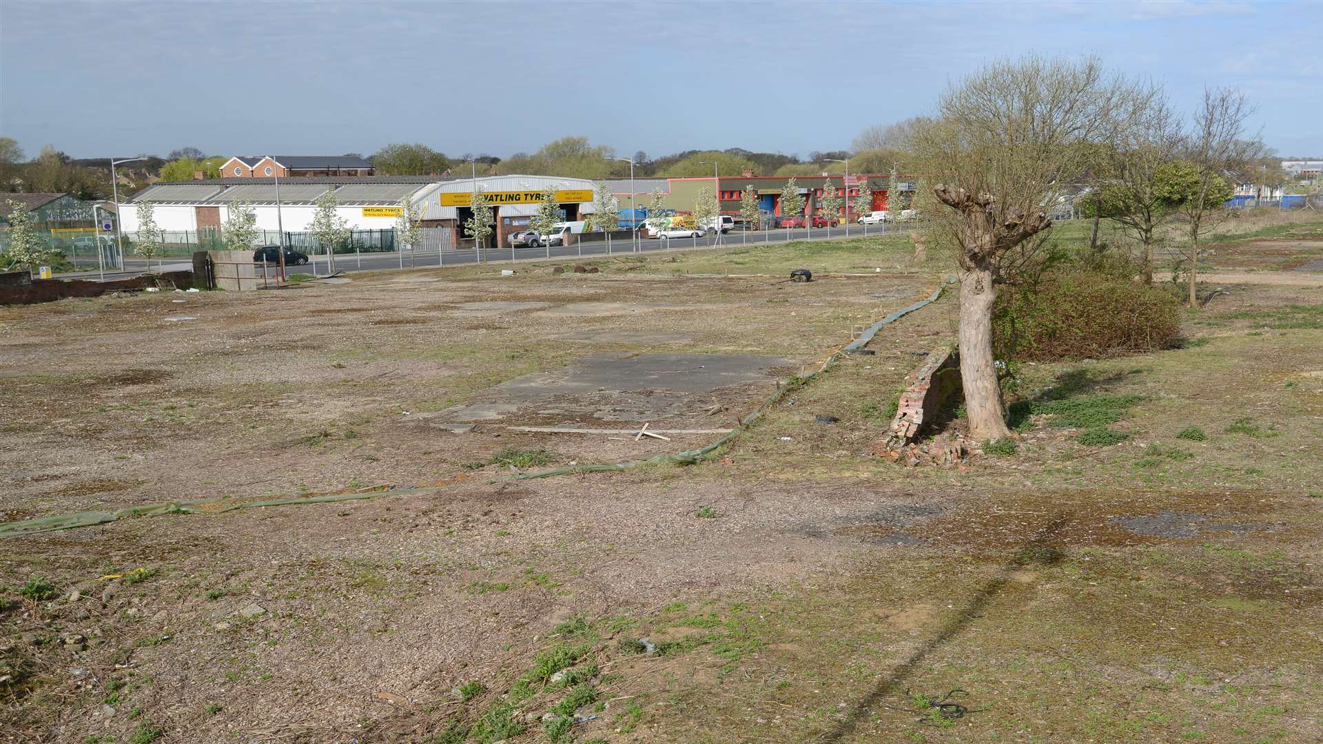 Derelict land areas in the centre of Ashford