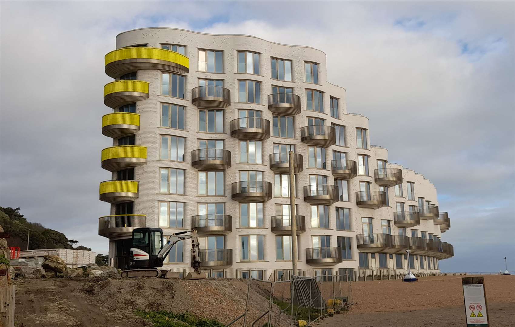Townhouses at Shoreline Crescent in Folkestone start at £1.85 million and flats at £430,000