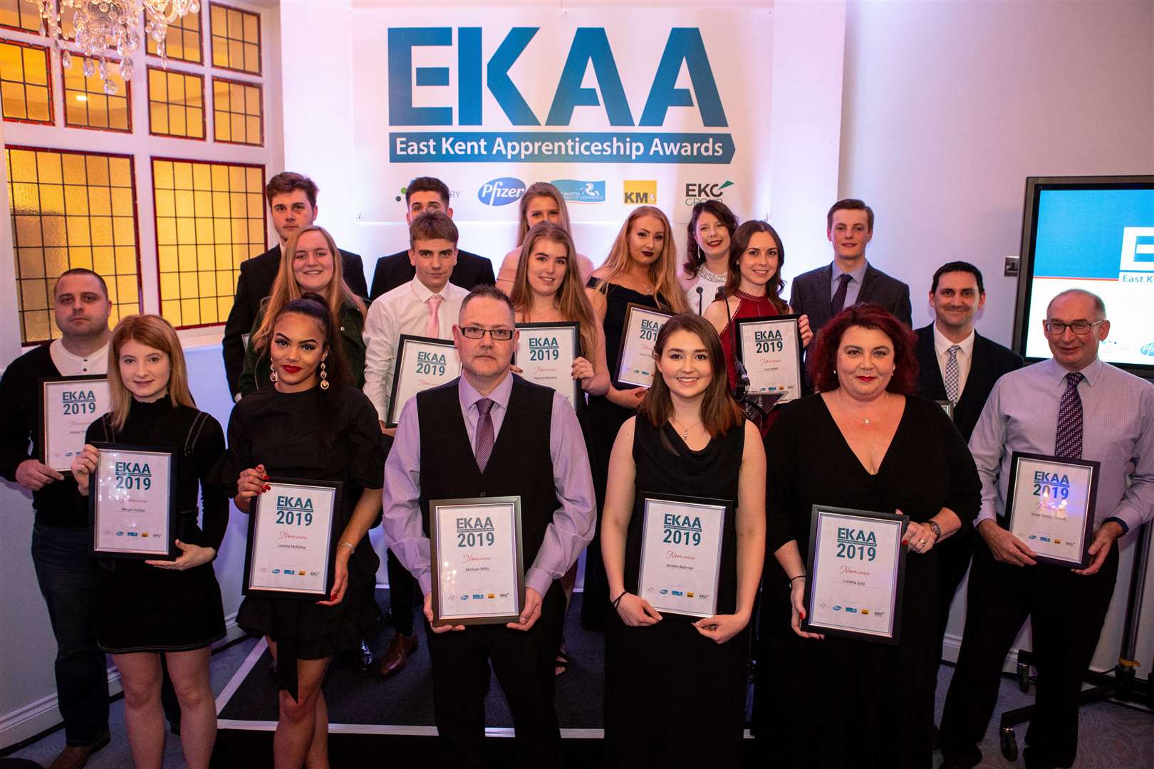 Winners show off their awards at the inaugural East Kent Apprenticeship Awards at The Yarrow in Broadstairs (7698962)