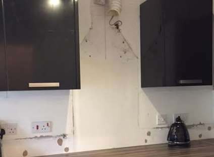 The family have been left with only a microwave until the problems are fixed. Picture: SWNS