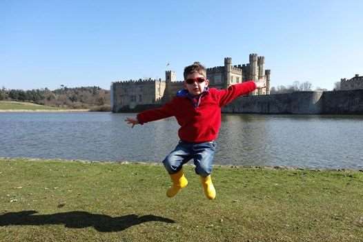 Lucas Monk, four, at Leeds Castle