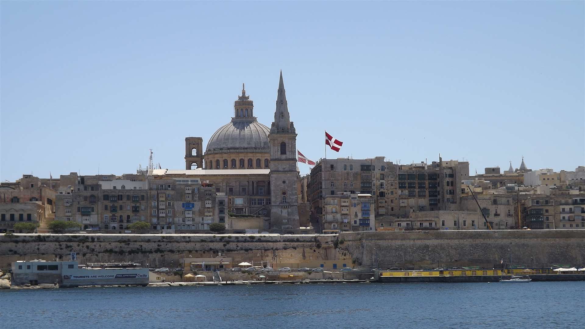 The stunning waterfront at Valletta