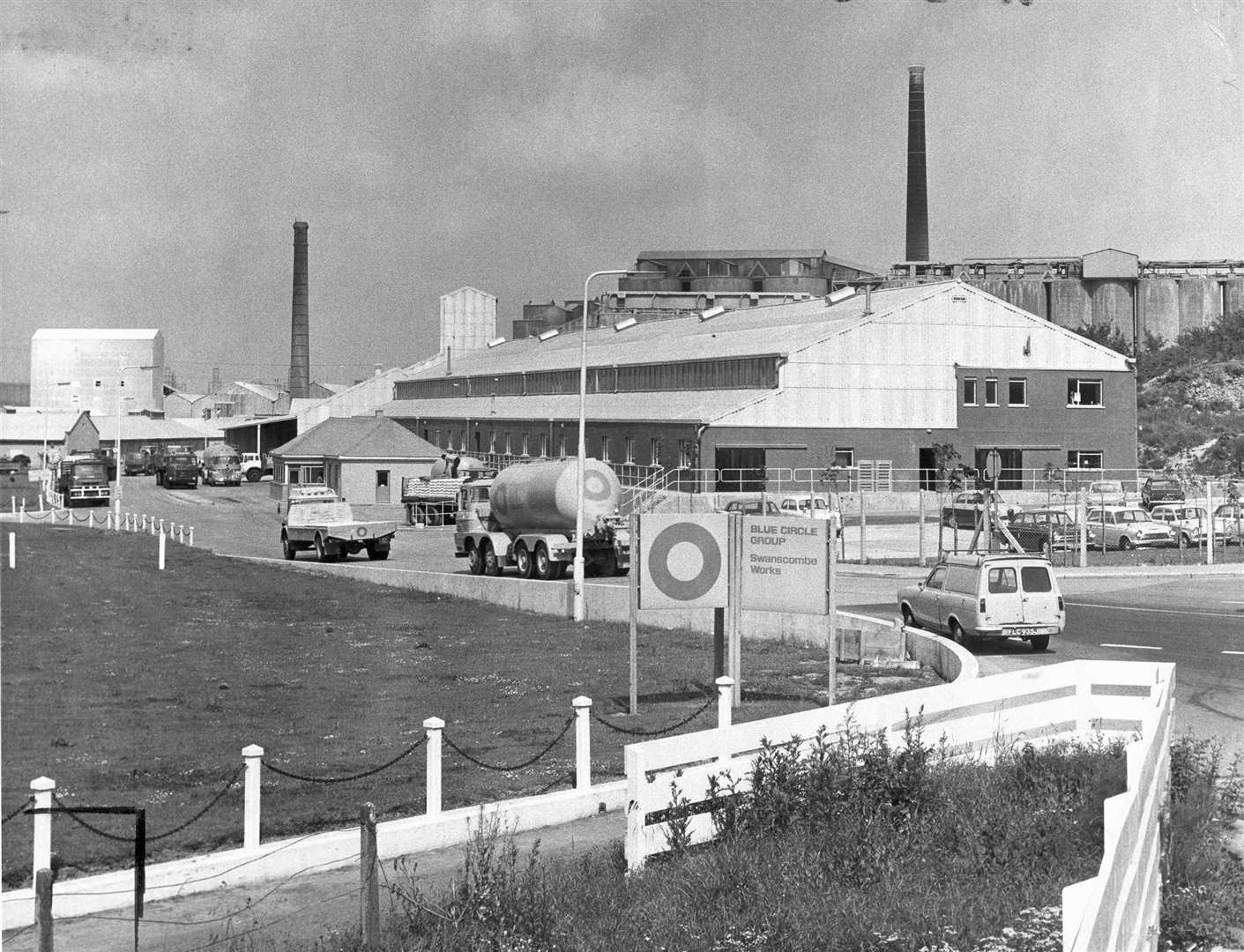 The Blue Circle cement works at Swanscombe in 1974