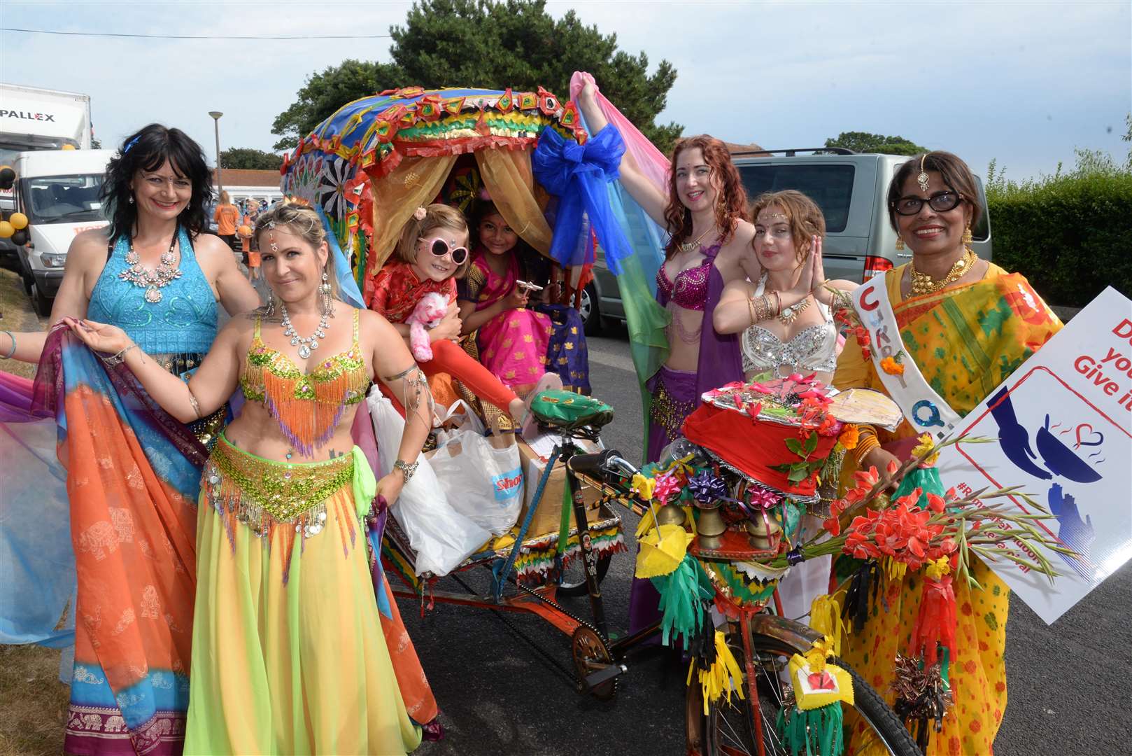 The Sparkles Ramsgate Tandoori float had a 'Don't waste Food' theme for the Ramsgate Carnival on Sunday. Picture: Chris Davey... (3195103)