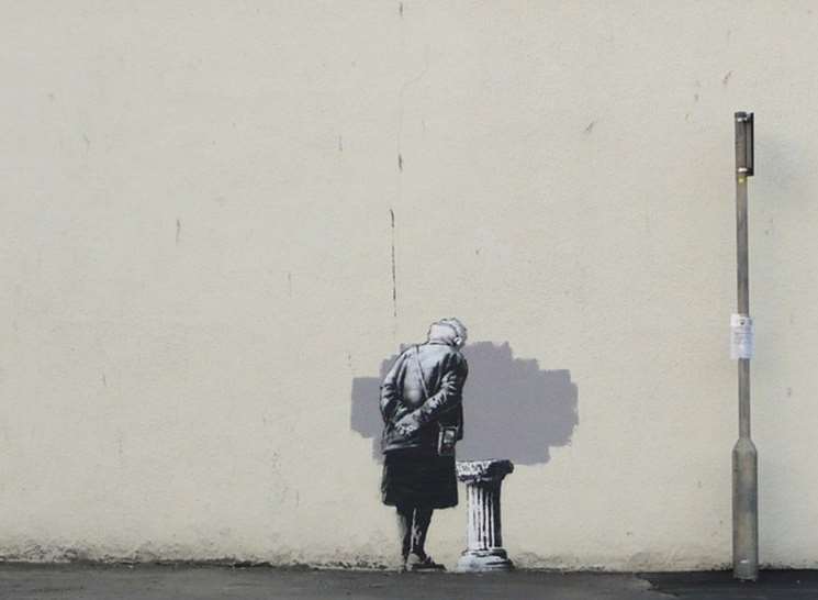The Art Buff piece created by Banksy in 2014