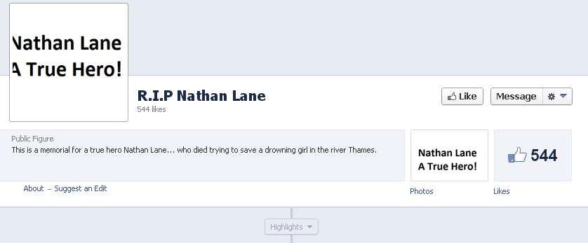 Hundreds of people have joined a Facebook page called RIP Nathan Lane