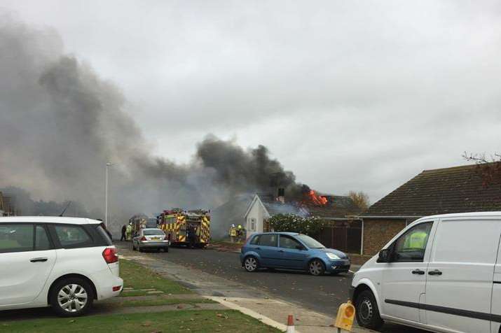 Twenty firefighters were sent to the scene. Pic: Aimee Morris-Hill