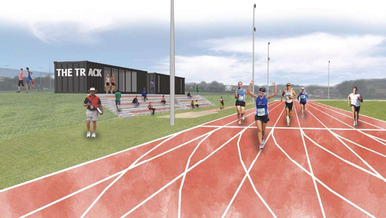 Artist's impression of the new running track. Credit: Guy Hollaway design and access statement