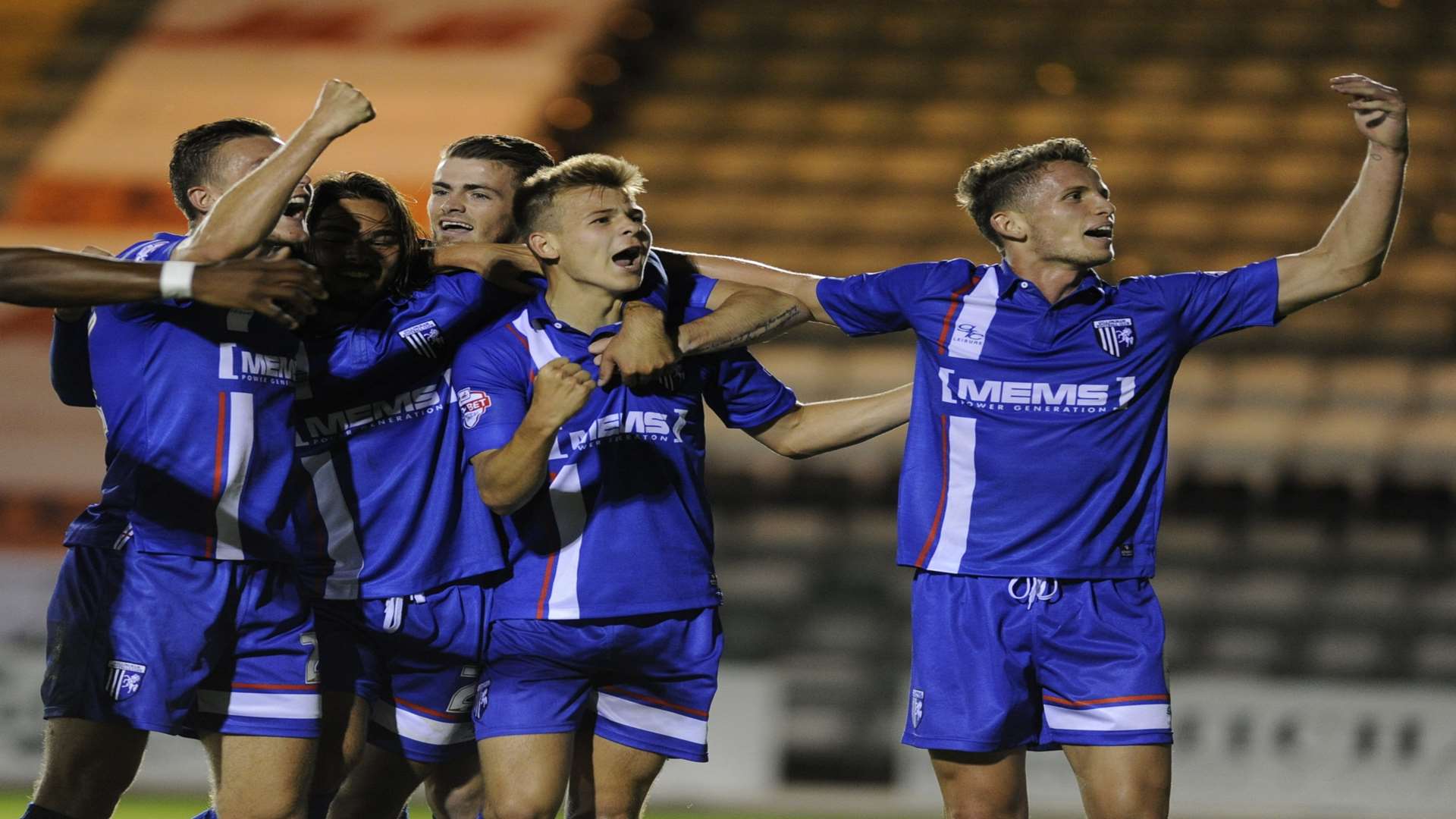 Jake Hessenthaler celebrates scoring Gillingham's winner at Plymouth Picture: Barry Goodwin