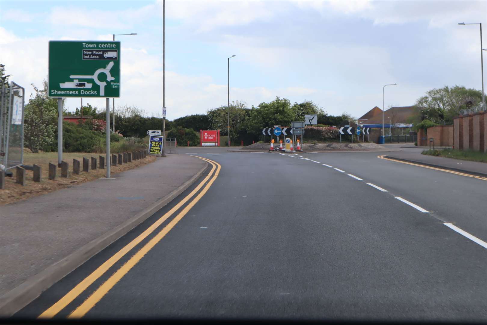 The resurfaced Brielle Way at Blue Town, Sheerness, on the Isle of Sheppey