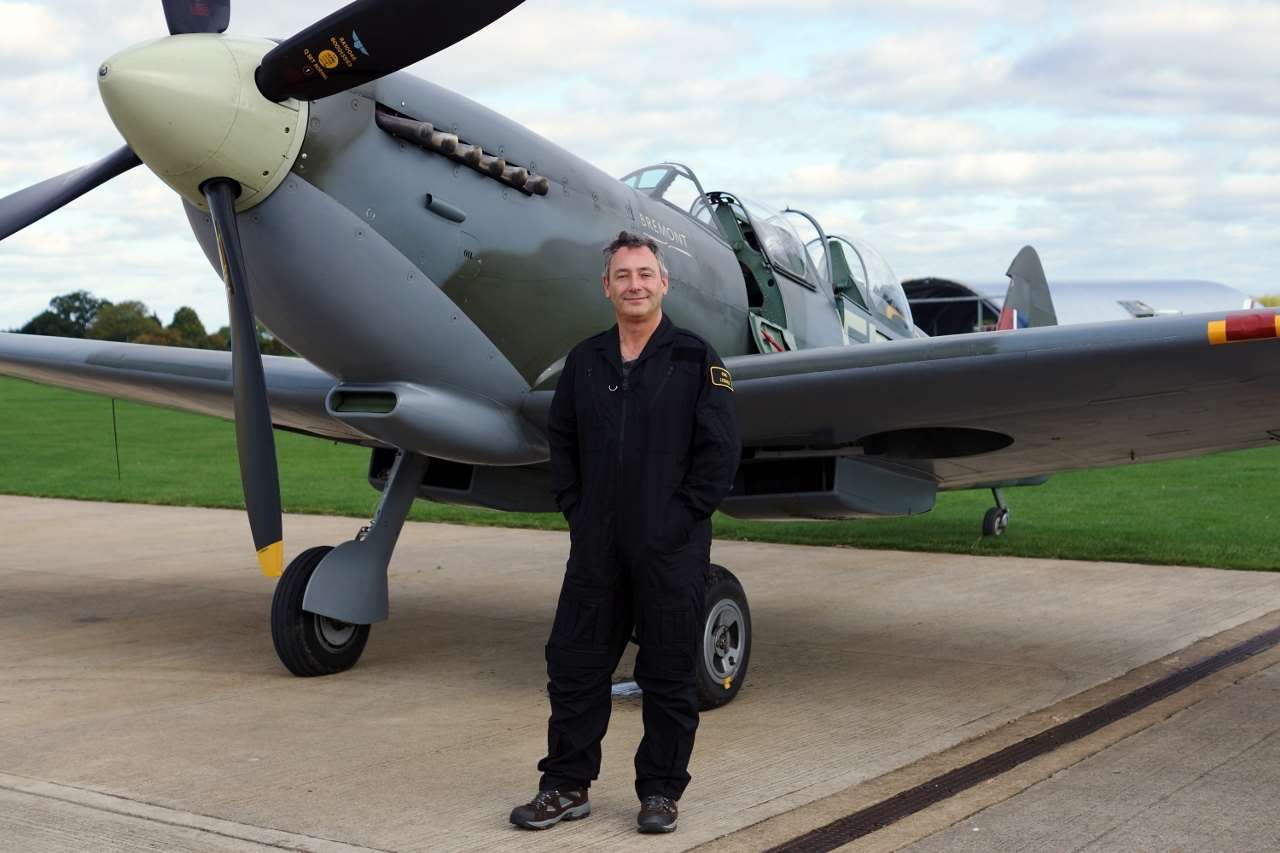 Spitfire drinker Gary Rose from Essex won a flight in the iconic aeroplane