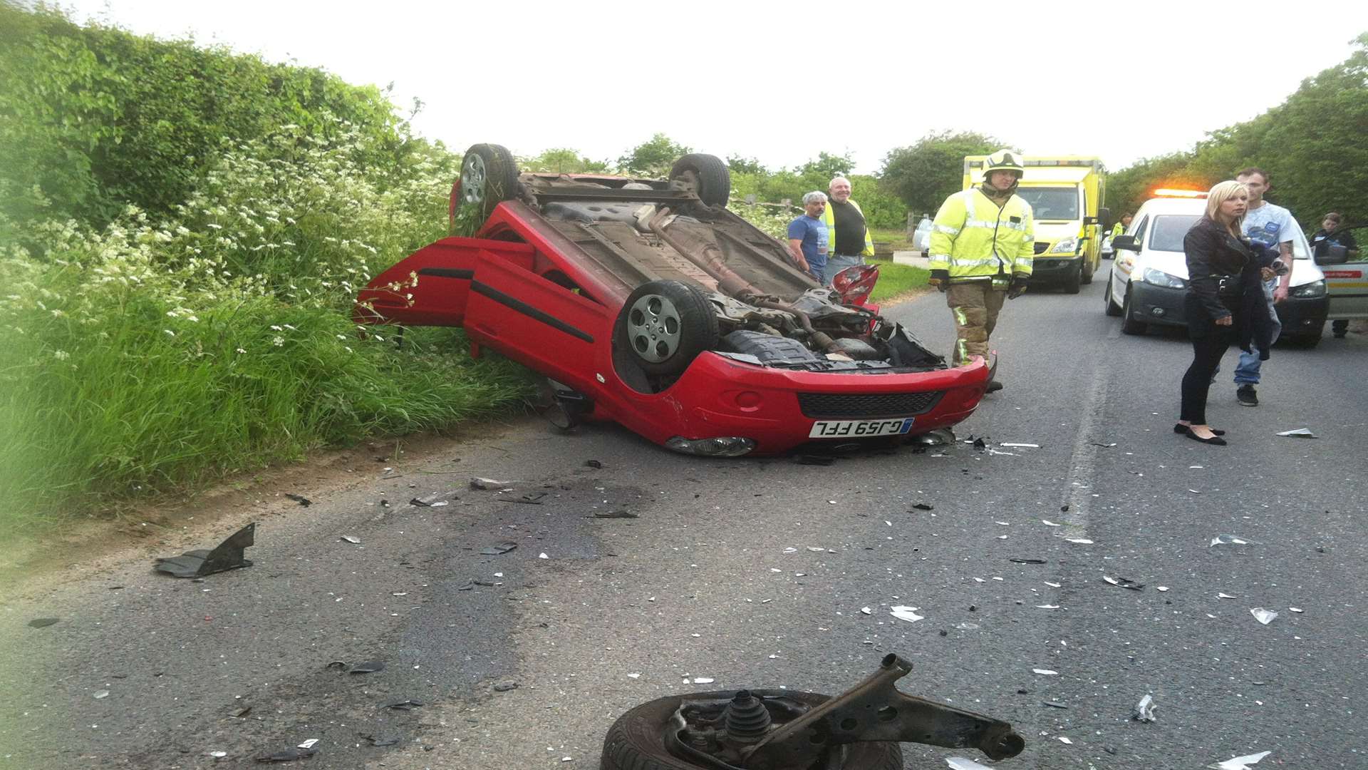 Paul Fox's Kia Picanto after the accident