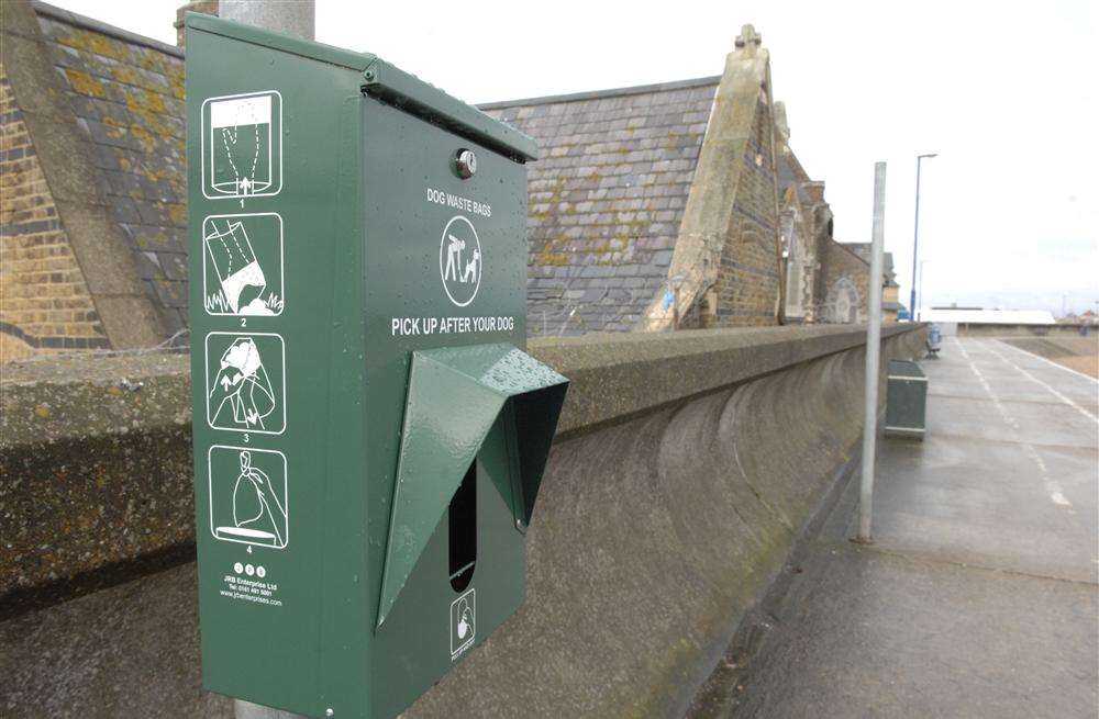Dog mess bag dispensers have been emptied by vandals