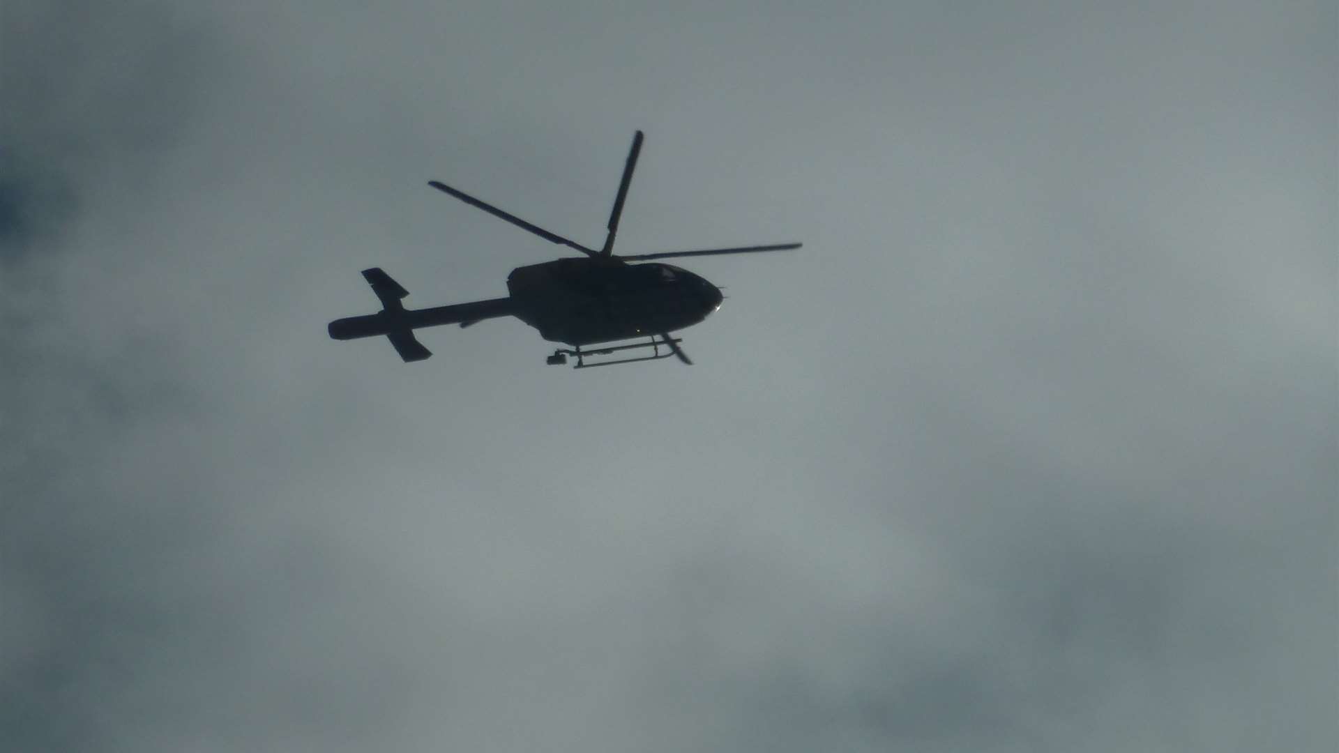 The helicopter spotted over Ashford town centre