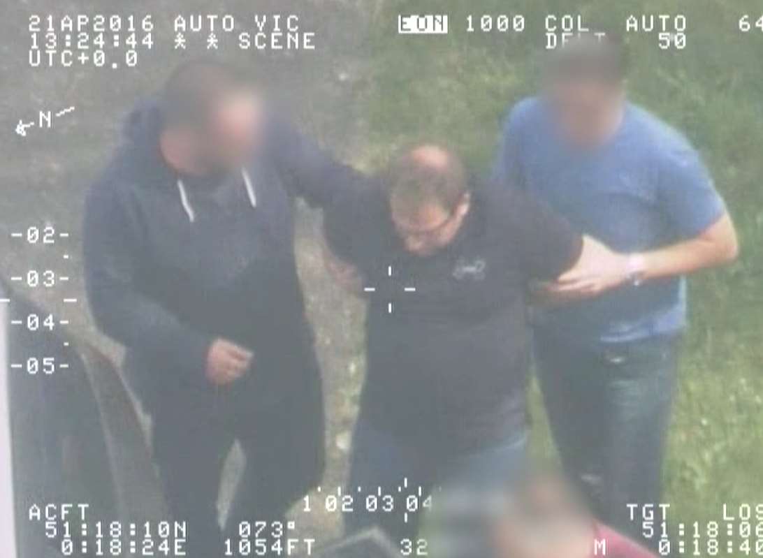Officers arrest suspect at Redhill. Picture: National Crime Agency