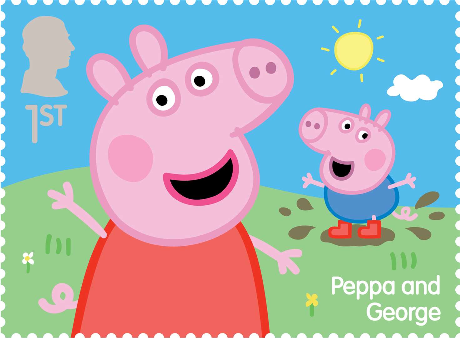 Peppa Pig has been given her own stamp collection. Image: Royal Mail.