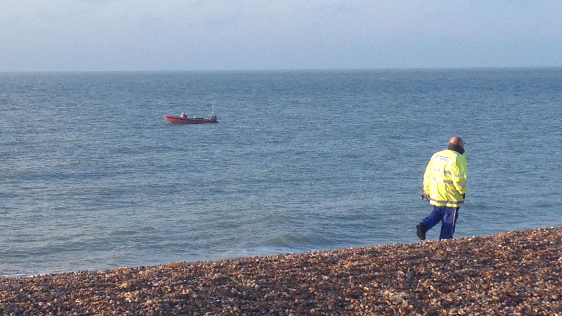 Folkestone Coastguard after an abandoned boat was spotted in the sea off the coast of Sandgate