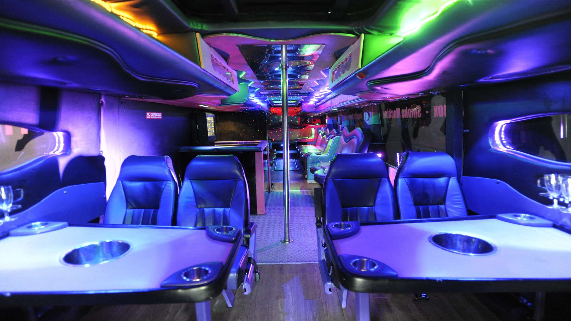 Inside the party bus