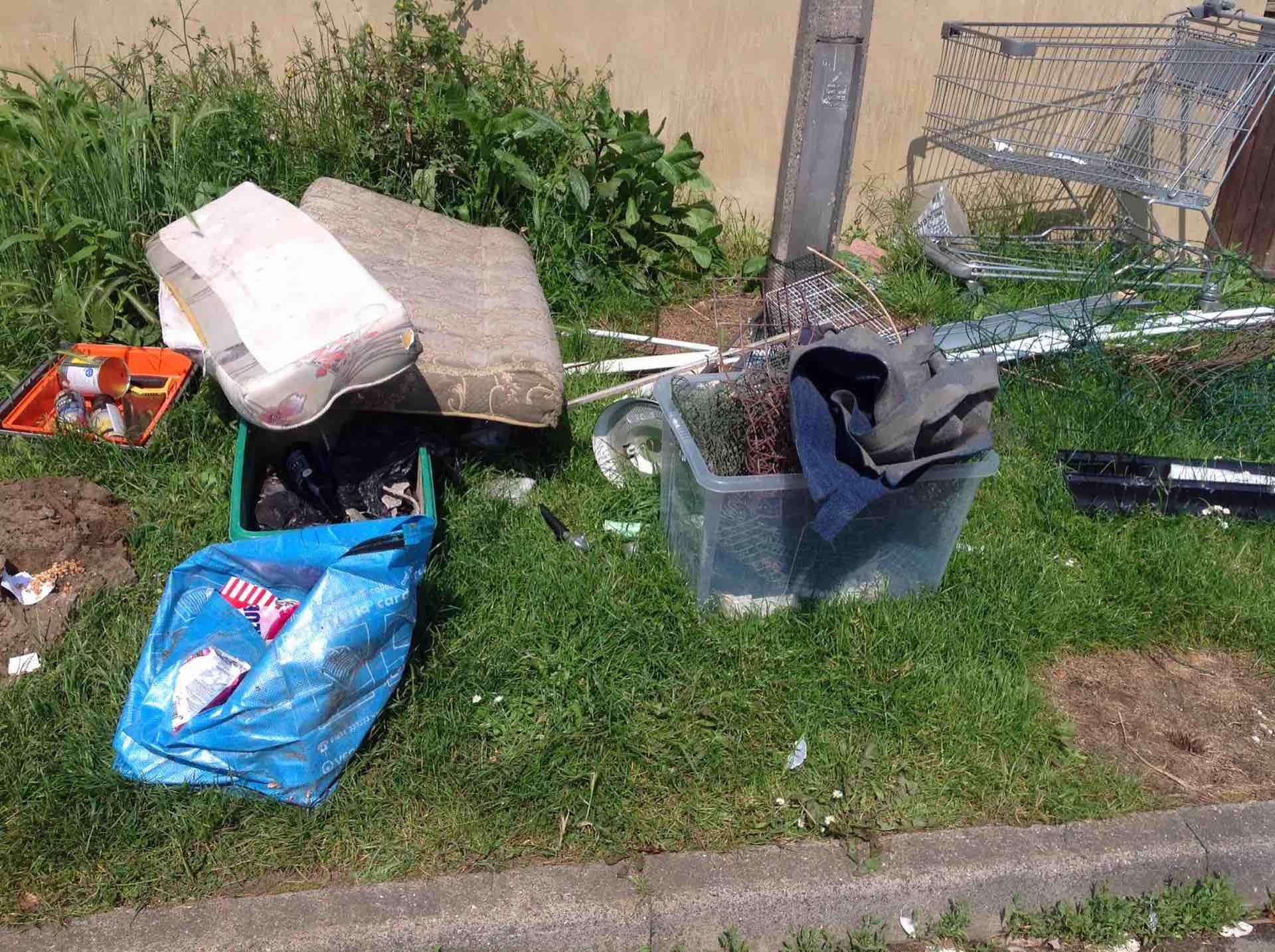 The rubbish was dumped by Fibich in Buttermere Close