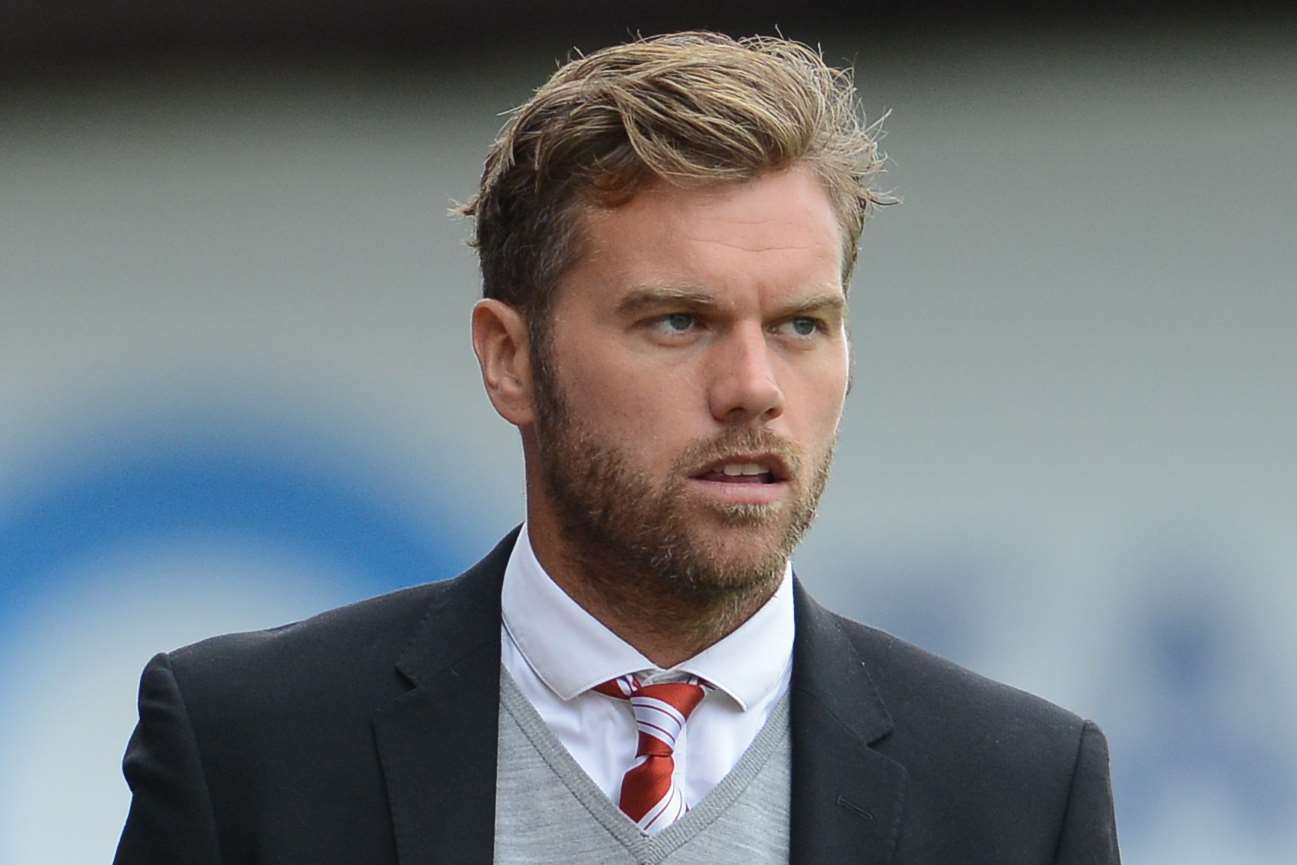 Daryl McMahon is happy to welcome Andy Drury back to Stonebridge Road Picture: Gary Browne