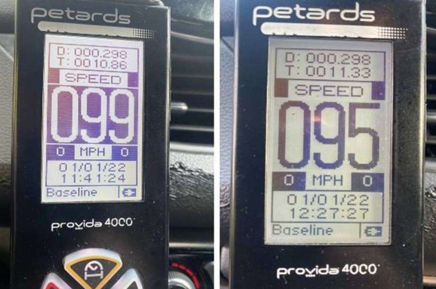 Motorists were caught clocking up speeds in excess of 90mph. Picture: Kent Police