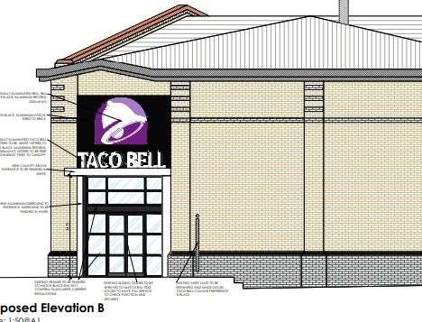 Proposed elevations for the new Taco Bell in Crayford's Tower Retail Park. Photo: Bexley Council planning portal/Hone Edwards Associates