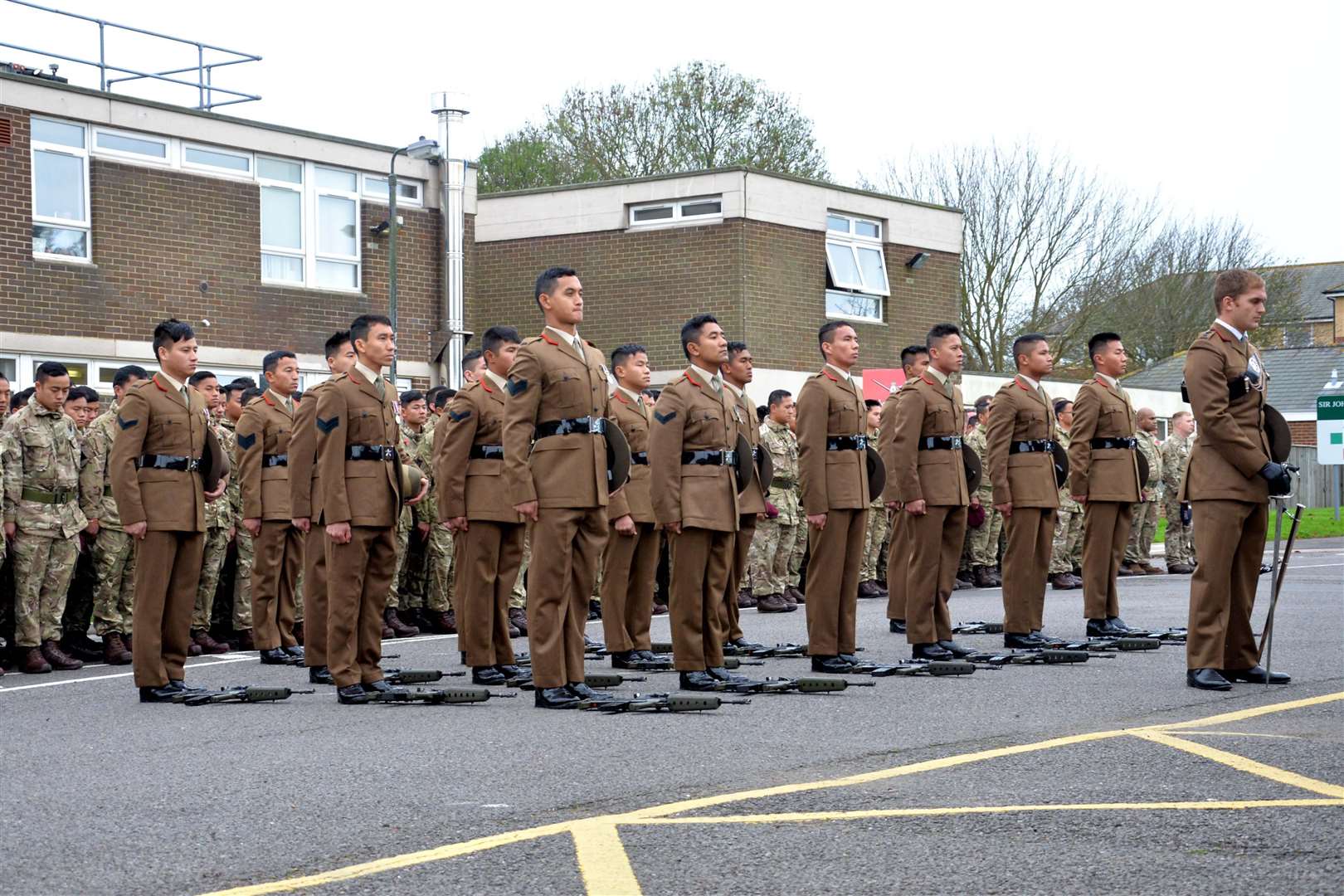 Armistice Day service at Shorncliffe Barracks in Folkestone