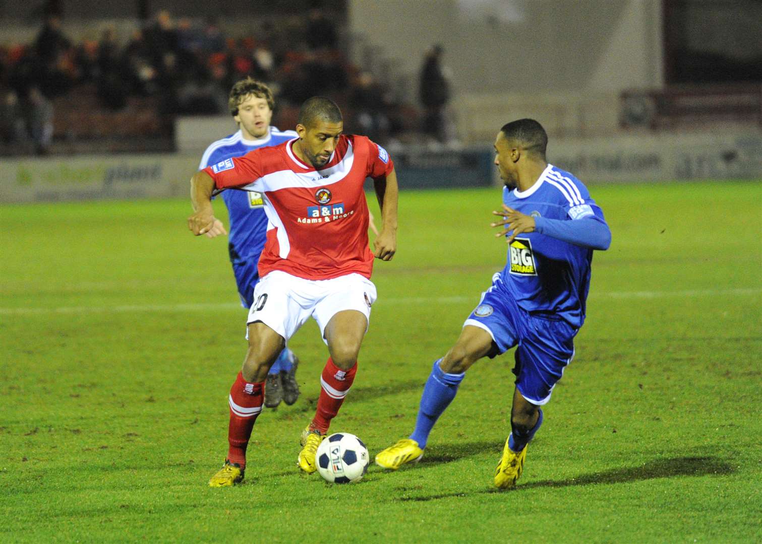 A player from Ebbsfleet against Macclesfield