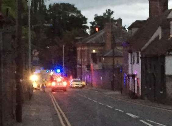 Police and paramedics attended Longport in the early hours of Sunday morning.