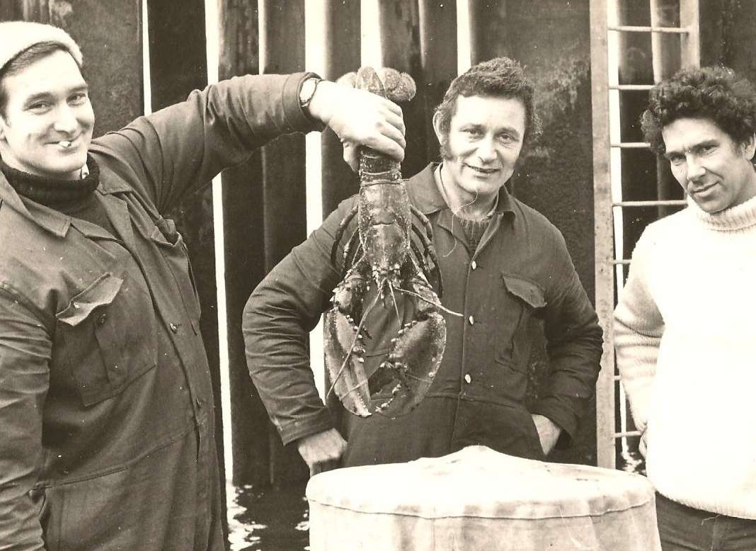 Derek Collins (right) with crew members Pasty Butler and Peter Lane