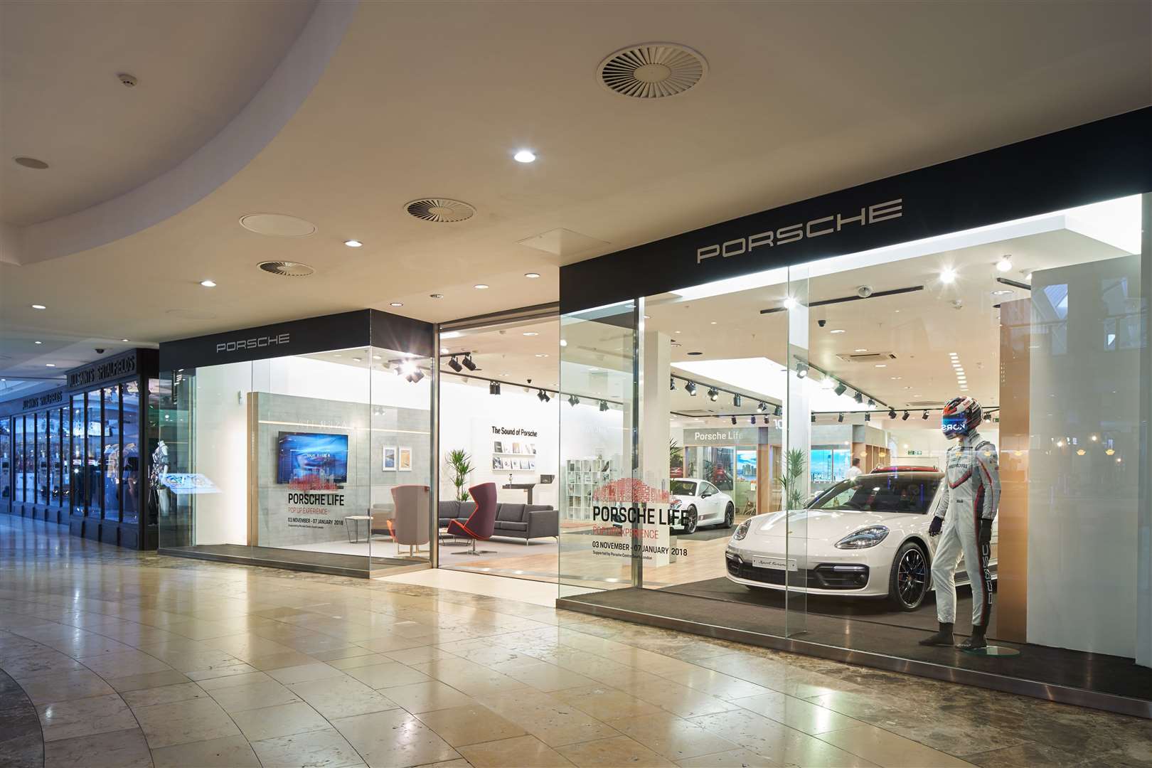 A Porsche pop-up store has opened at Bluewater