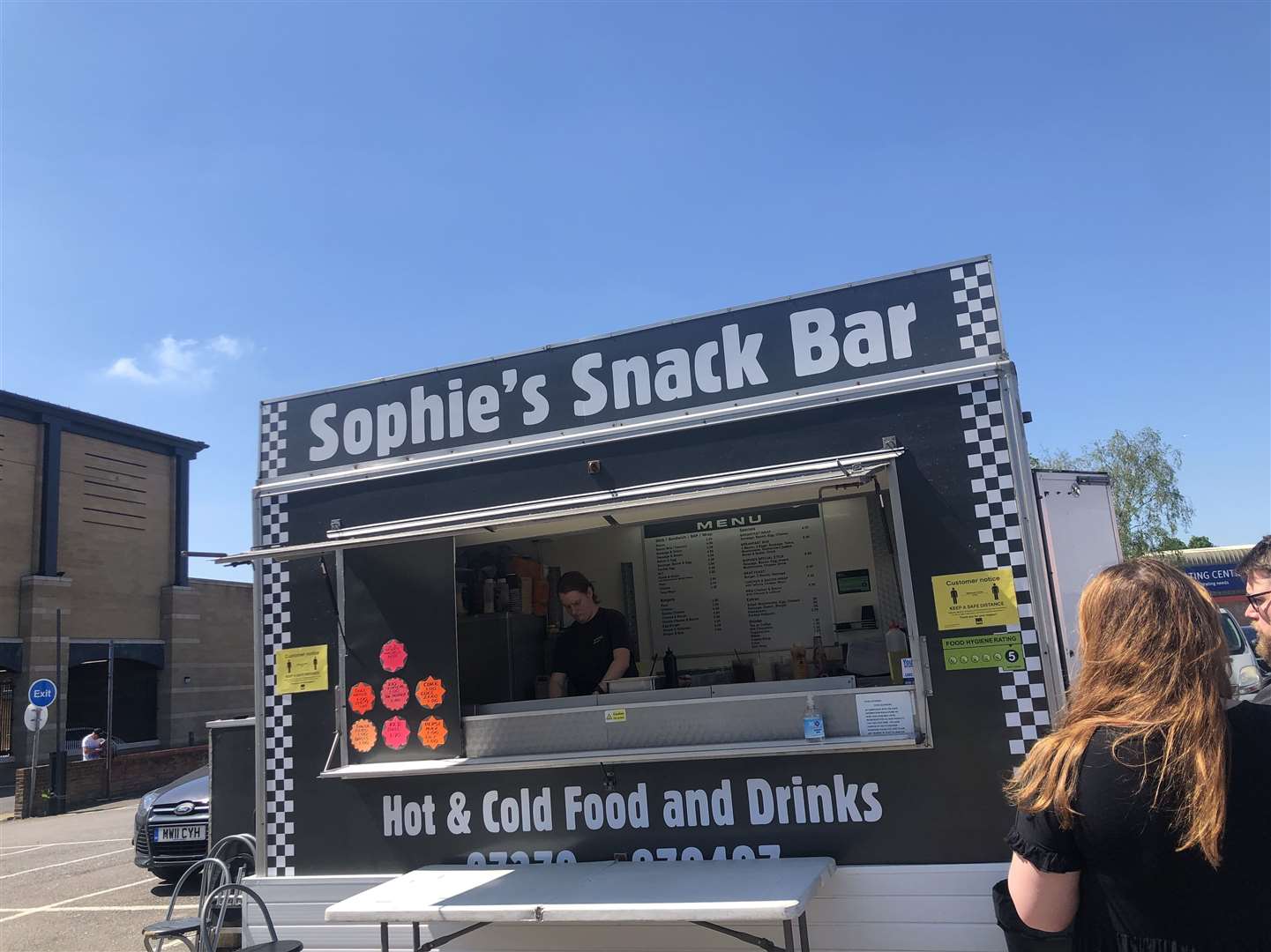 Sophie's Snack Bar outside B&Q in Maidstone and near Lockmeadow and McDonald's