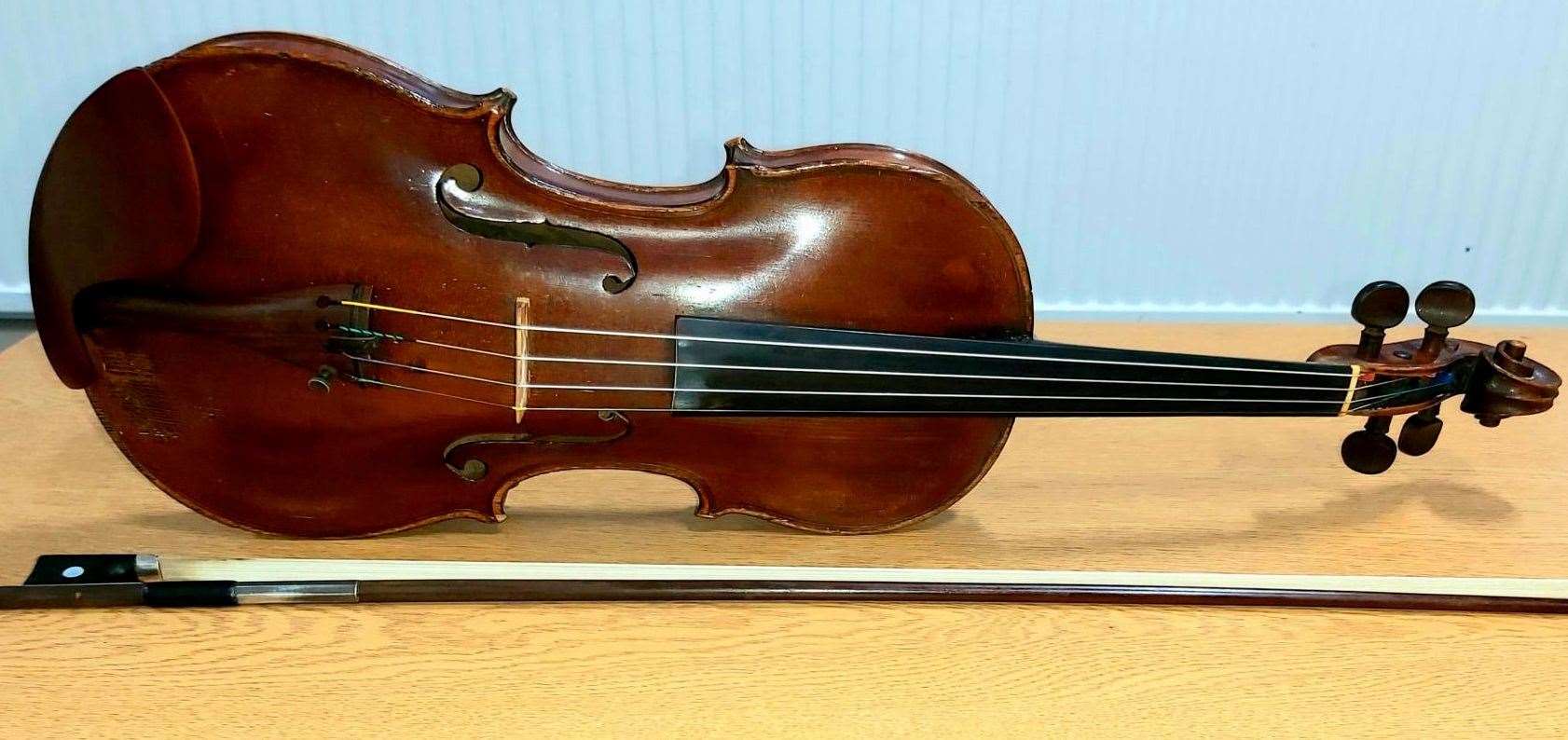 The antique violin was stolen from a BMW in South Park, Sevenoaks. Picture: Kent Police