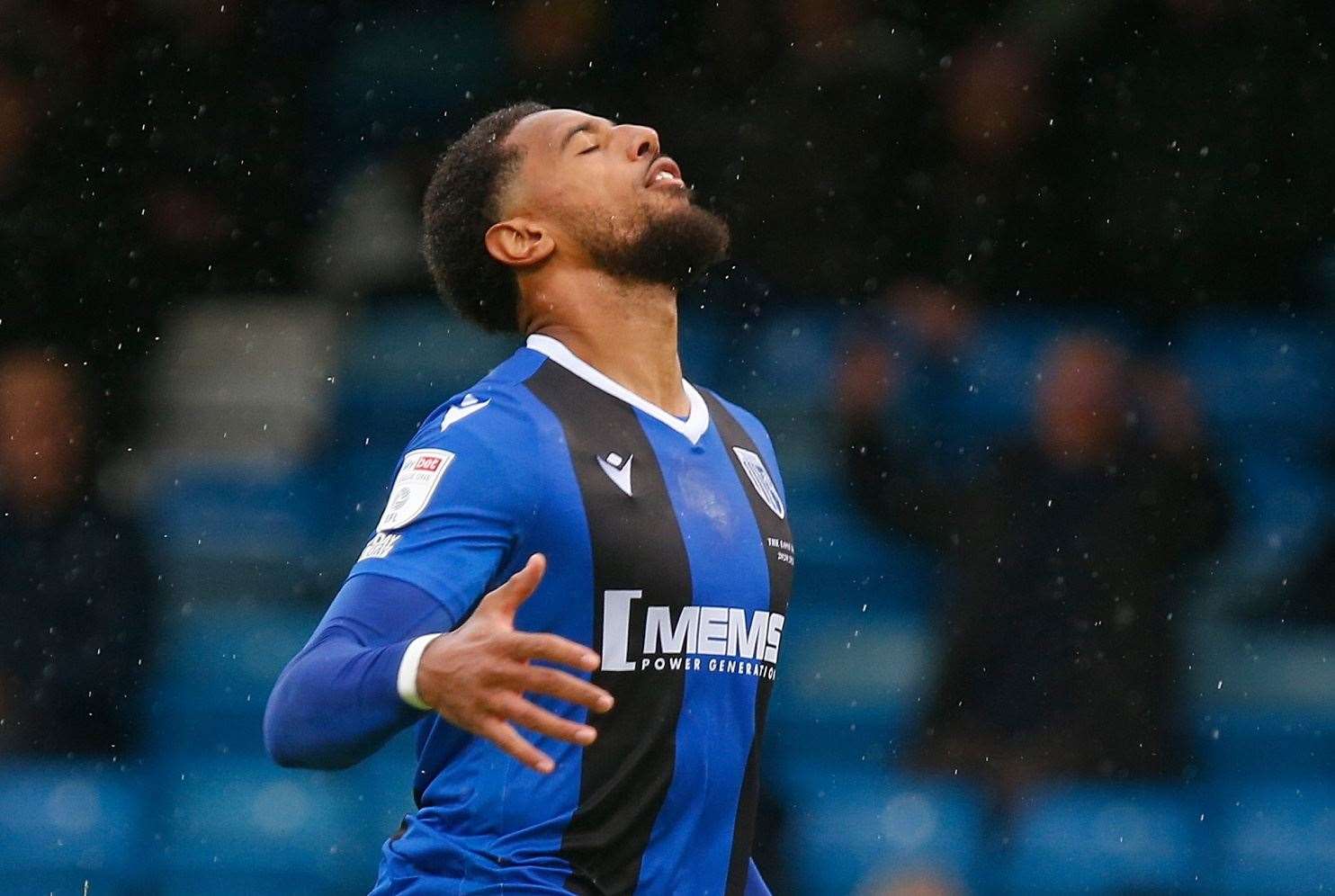 Gillingham striker Vadaine Oliver missed a penalty at Wycombe Picture: Andy Jones