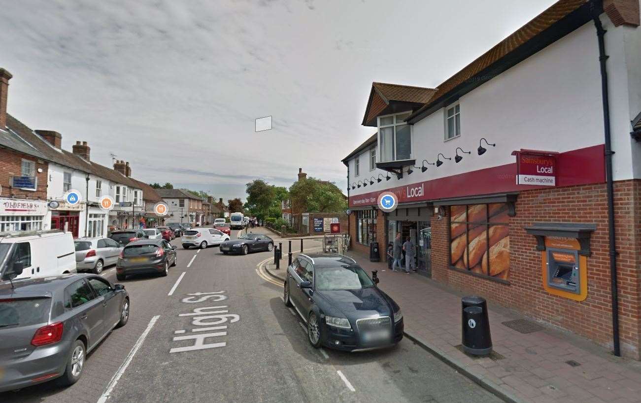 The assault occurred in the car park behind Sainsbury's in Headcorn