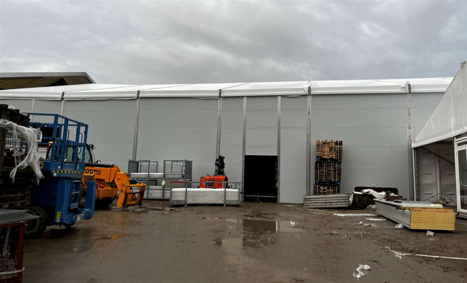 There is just one final stage to go to complete the temporary Orchard West venue in Dartford