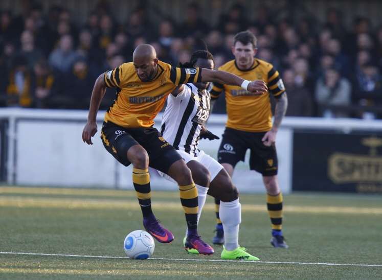 Delano Sam-Yorke opened the scoring for Maidstone Picture: Andy Jones