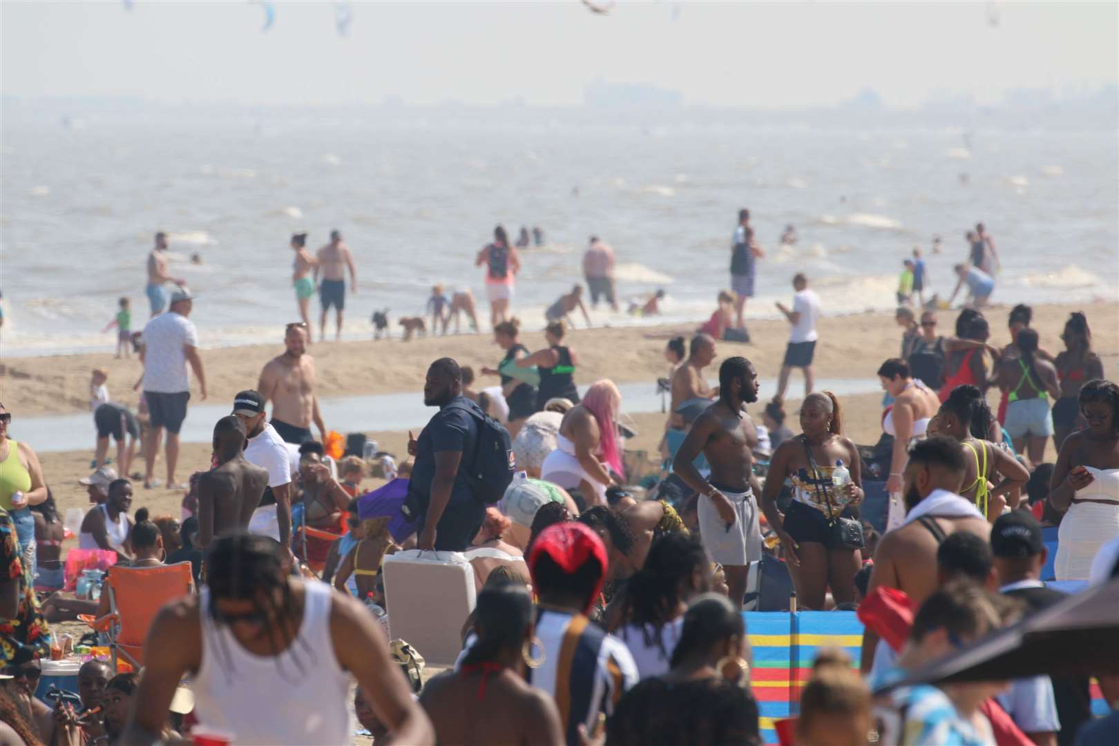 Revellers took to Greatstone Beach as part of a pre-planned 'beach cookout' on Sunday
