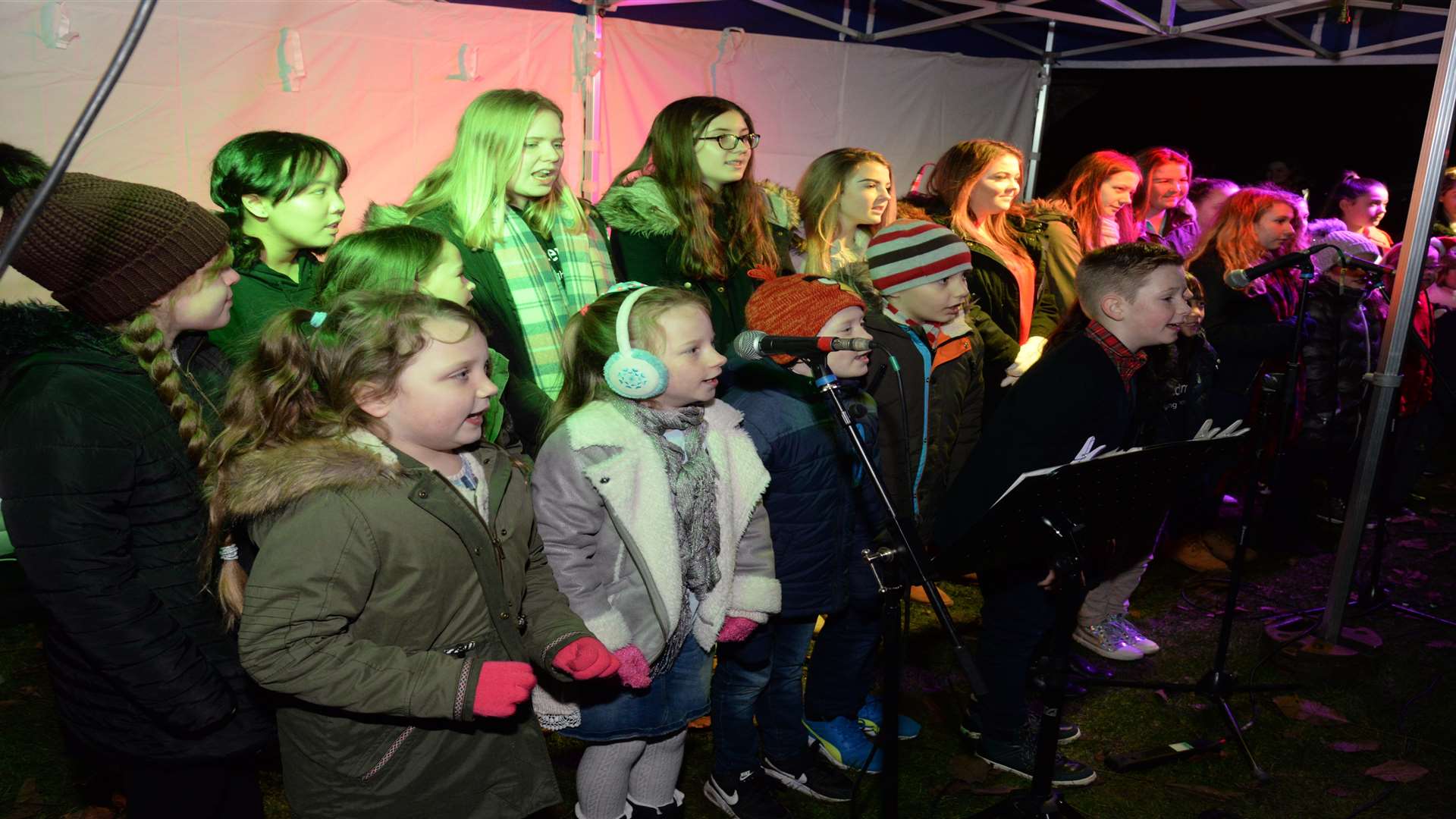 Vocademy perform at the Bearsted Christmas lights switch-on during Saturday evening.