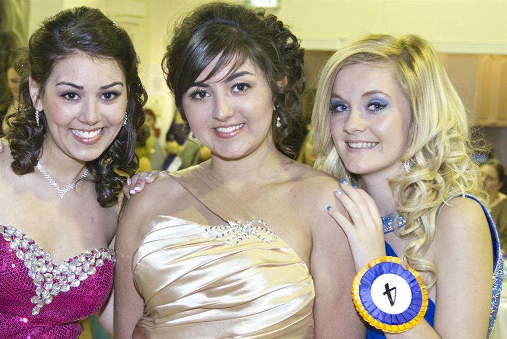 Deal Carnival Queen Lucy Friend, right, with princesses Paula Rowley and sister Chantelle Rowley