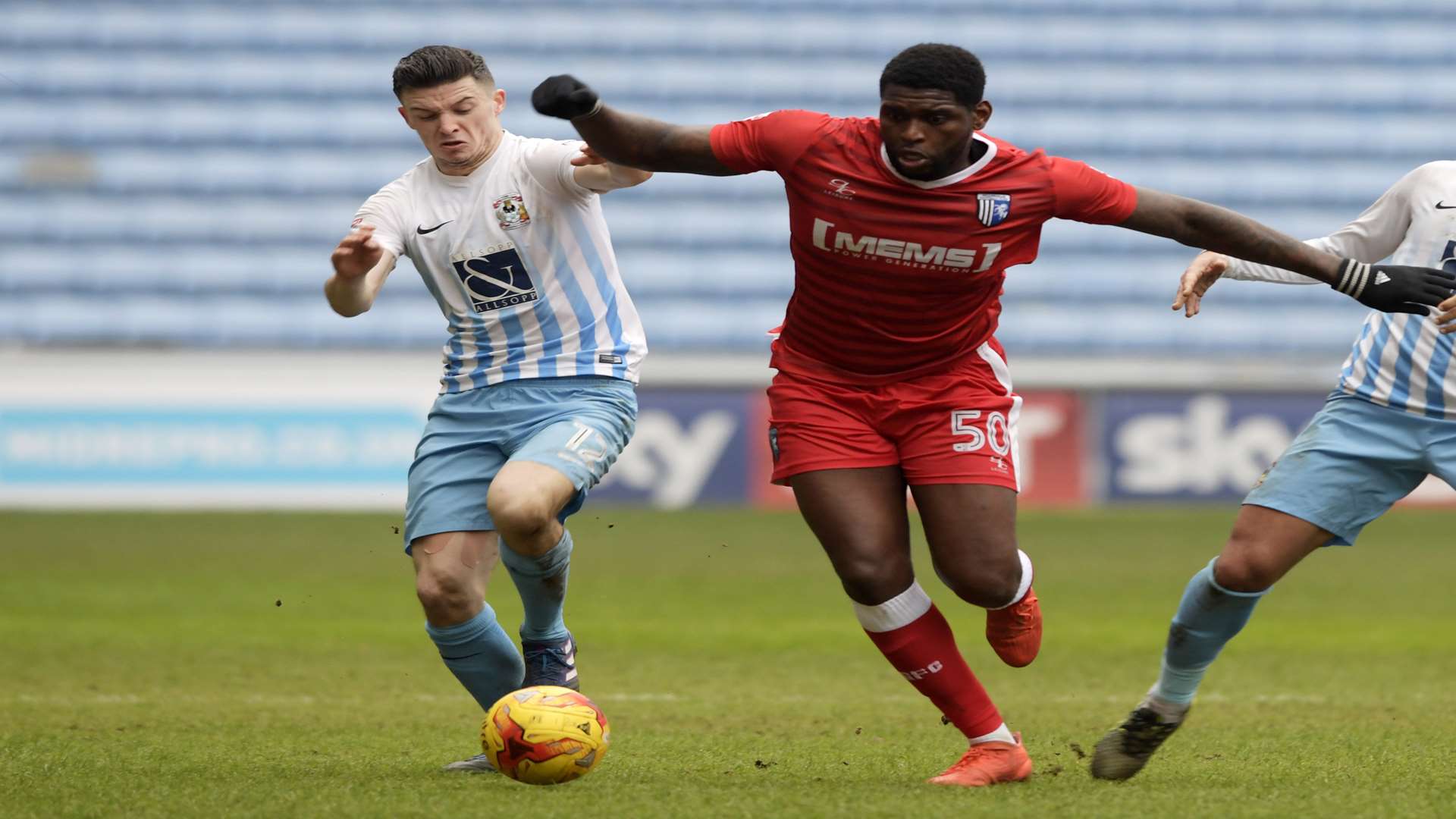 Callum Reilly in action for Coventry against the Gills last season Picture: Barry Goodwin