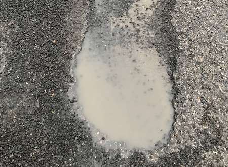 The surface of the road after the crash