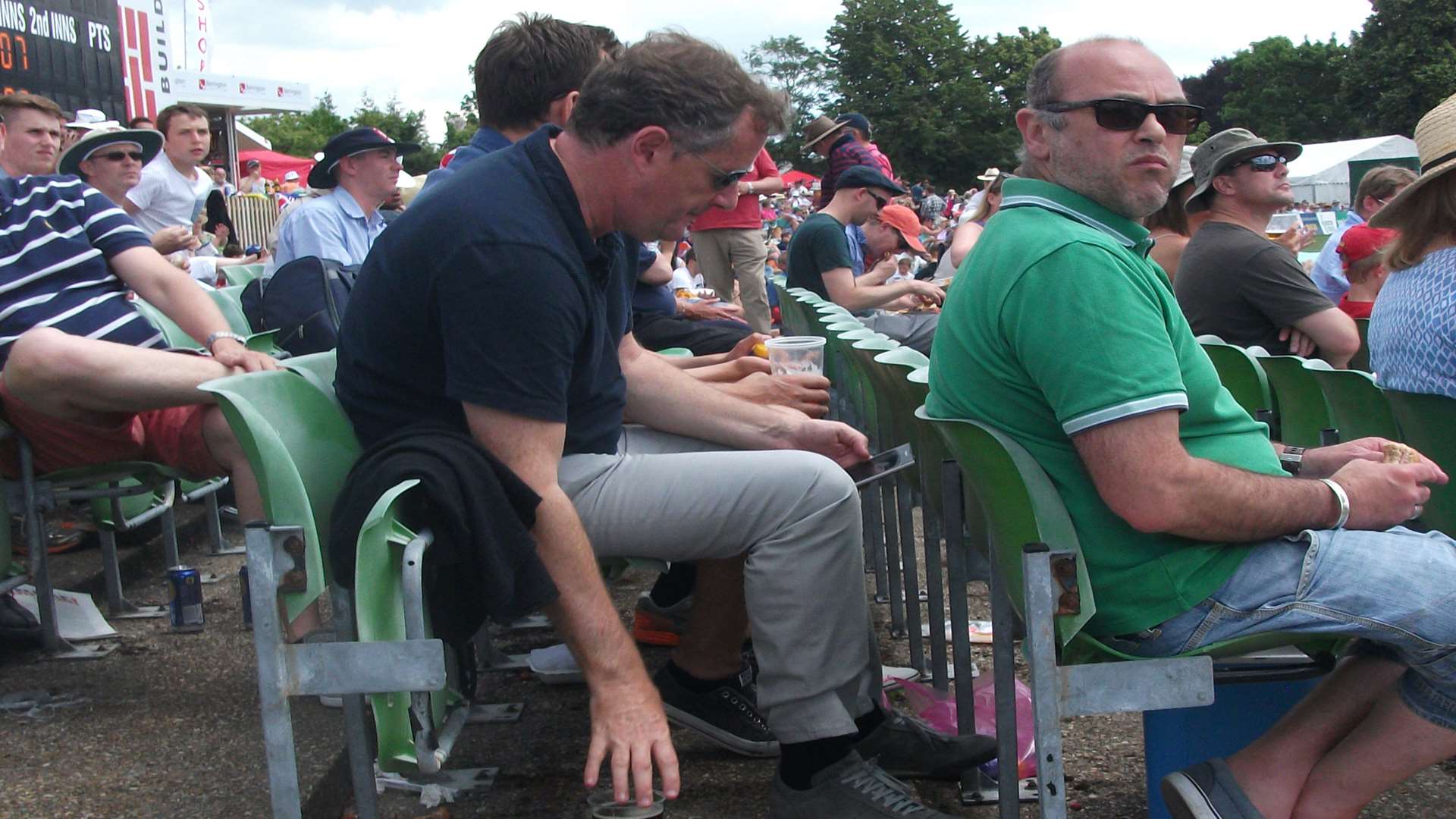 Piers Morgan and Andy Coulson at the cricket.