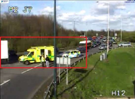 The crash happened near Faversham. Picture: Highways England.