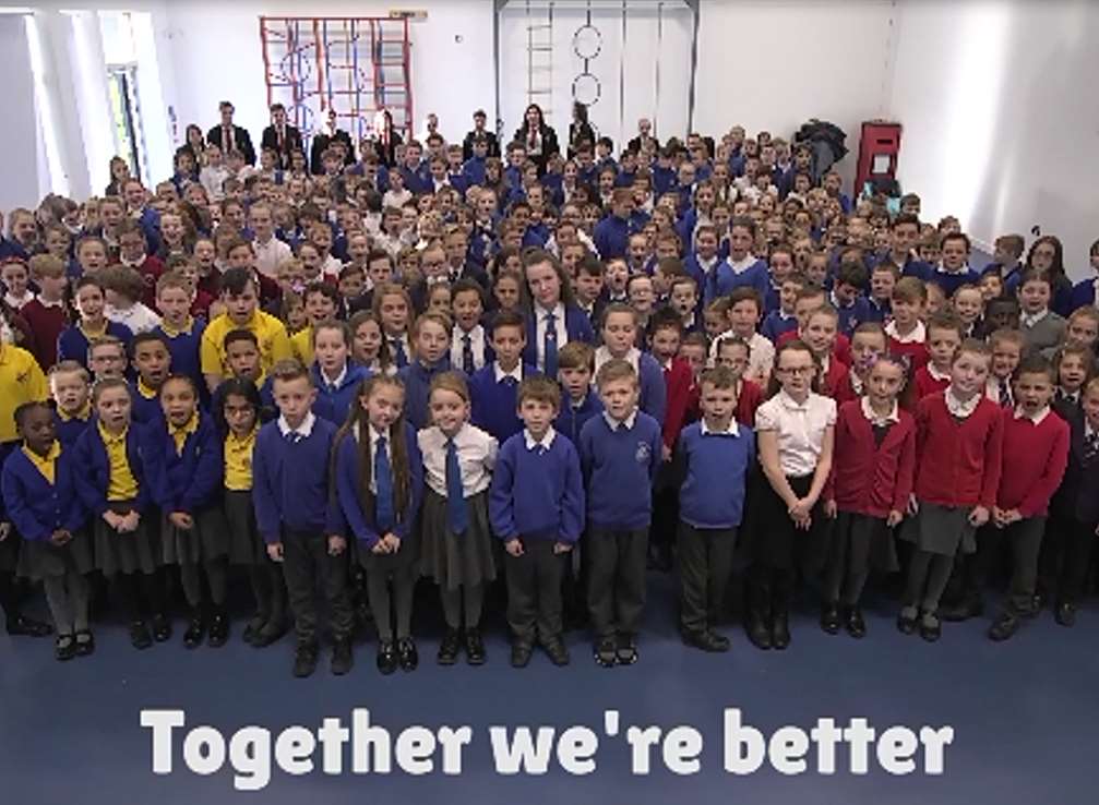 All schools on the Island and St Peter's Catholic Primary in Sittingbourne made the recruitment video
