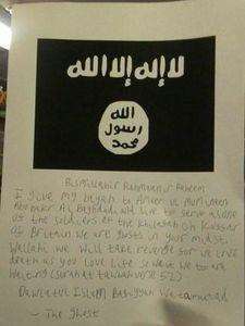 A letter on ISIS-headed paper written by Ludlow. Picture: CTPSE