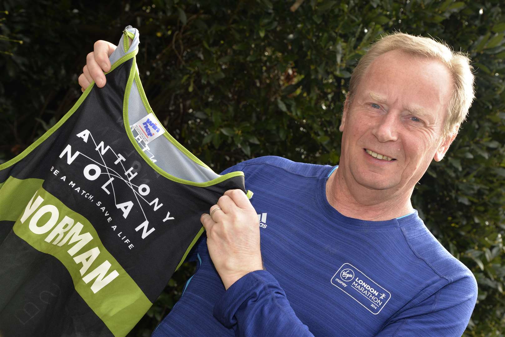 Norman Grimes is running his 12th marathon in London this year to raise money for Anthony Nolan, a blood cancer charity.